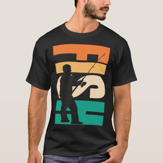 FISH Fisher silhouette Tシャツ (正面)