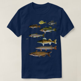 Fish Fishing Walleye Crappie Sunfish Trout Bass Tシャツ