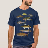 Fish Fishing Walleye Crappie Sunfish Trout Bass Tシャツ (正面)