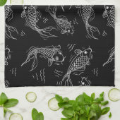 fish fishmonger seafood caviar cuts キッチンタオル (折り畳み)