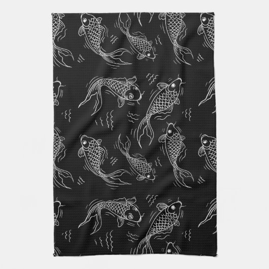 fish fishmonger seafood caviar cuts キッチンタオル (縦)