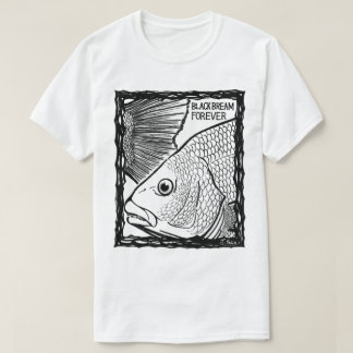 Fish Forever EYES : BLACK BREAM Tシャツ