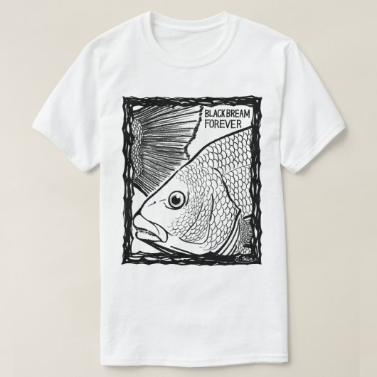 Fish Forever EYES : BLACK BREAM Tシャツ (デザイン正面)