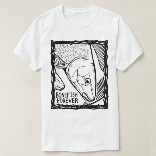 Fish Forever EYES : BONEFISH Tシャツ (デザイン正面)
