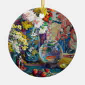 Fish, Fruits, and Flowers | Kathryn E. Cherry セラミックオーナメント (正面)