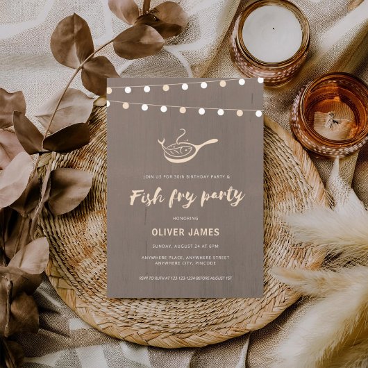 Fish fry birthday party 招待状