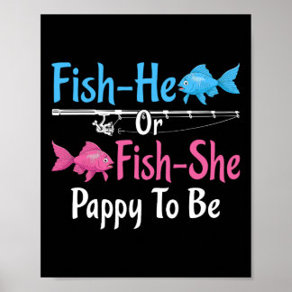 Fish-heかFish-sheかお父さんになる Gender Reveal ポスター