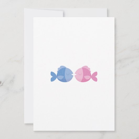 Fish-he or Fish-she gender reveal invitation 招待状 (裏面)