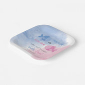 Fish-he or Fish-she gender reveal plates ペーパープレート (傾斜あり)