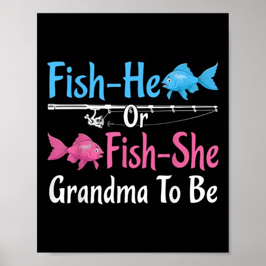 Fish-he Or Fish-she Grandma To Be Gender Reveal Ba ポスター (正面)