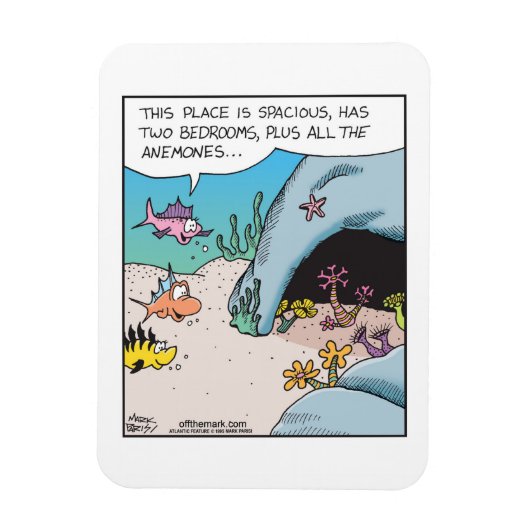 Fish house hunting with all the anemones Magnet  マグネット (縦)
