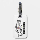 Fish Illinois Bass ラゲッジタグ (裏面縦)