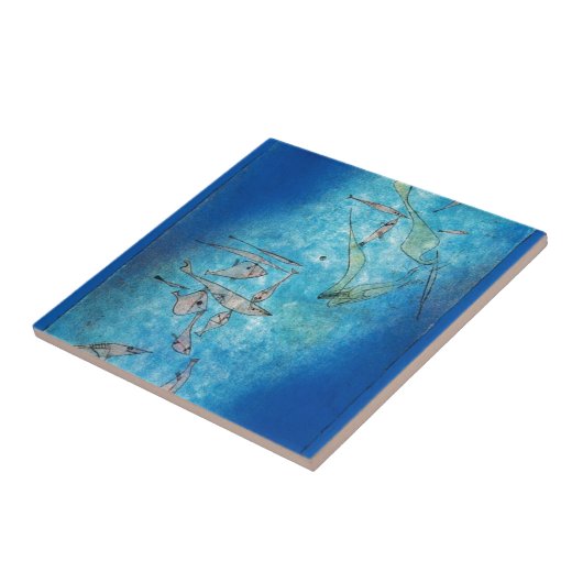 Fish Image - Paul Klee タイル (側面)