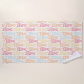 Fish in the ocean summer  ビーチタオル (正面)