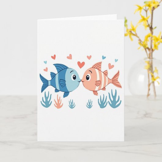 Fish Kisses Affection Card カード (黄色い花)