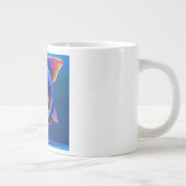 Fish Logo Mug | Cute & Minimal Aquatic Design ジャンボコーヒーマグカップ (右)