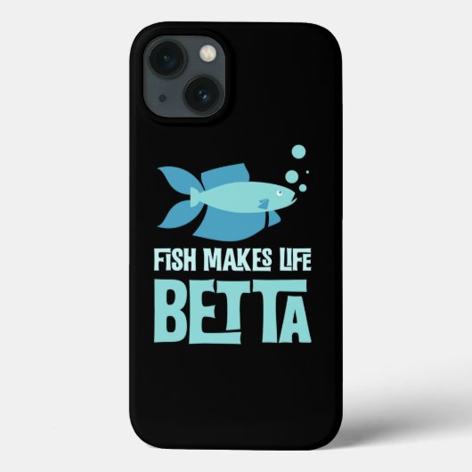 Fish Make Life Betta Fish Pun For Aquarium Owners Case-Mate iPhoneケース (裏面)