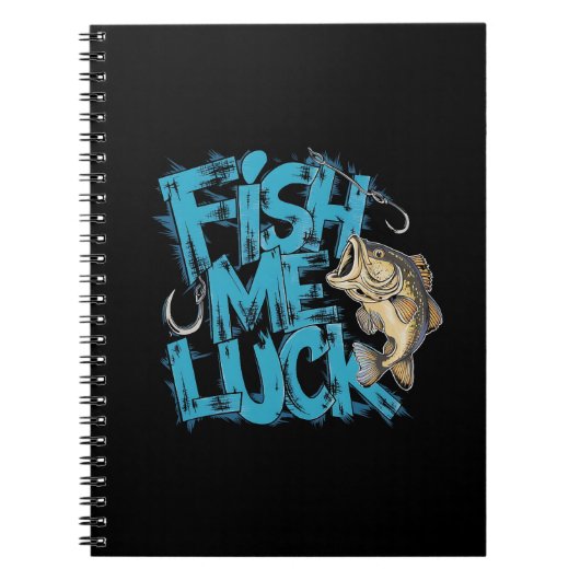 Fish Me Luck Graffiti Bass Art ノートブック (正面)