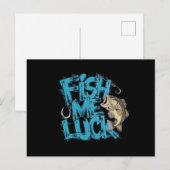 Fish Me Luck Graffiti Bass Art ポストカード (正面/裏面)