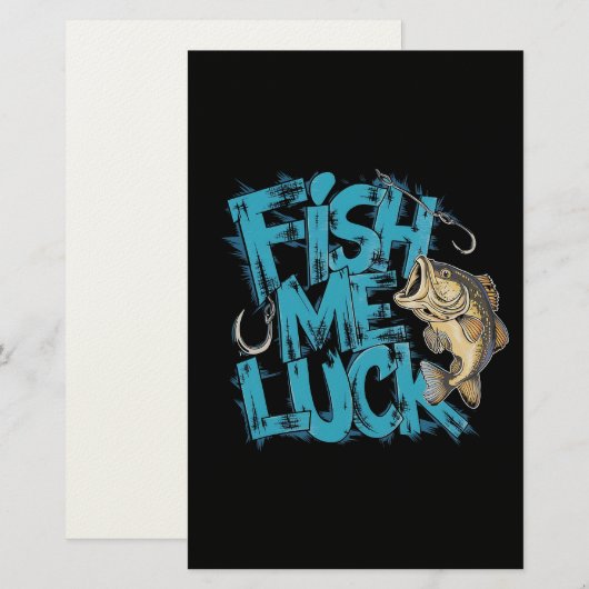 Fish Me Luck Graffiti Bass Art 便箋 (正面/裏面)