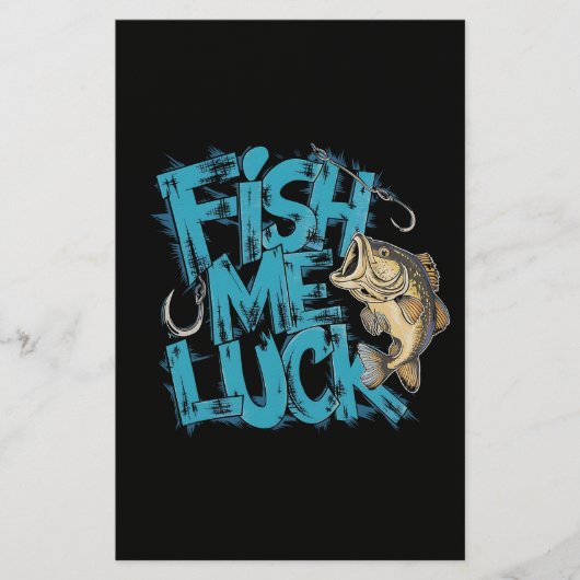 Fish Me Luck Graffiti Bass Art 便箋 (正面)