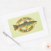 FISH MORE – 作業が少ないブラウンマス漁師 長方形シール (封筒)