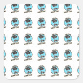 Fish More Worry Less スクエアシール (正面)