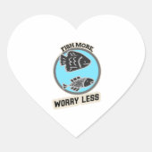 Fish More Worry Less ハートシール (正面)