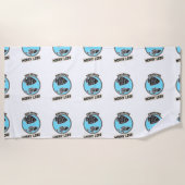 Fish More Worry Less ビーチタオル (正面)