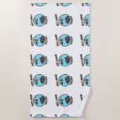 Fish More Worry Less ビーチタオル (正面)