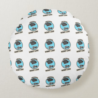 Fish More Worry Less ラウンドクッション