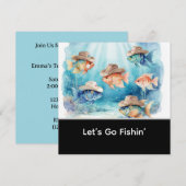 Fish Party Texas themed  招待状 (正面/裏面)