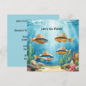 Fish Party Texas themed  招待状 (正面/裏面)