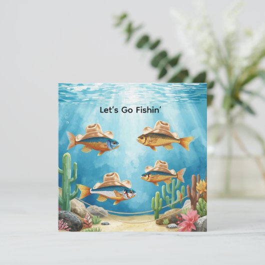 Fish Party Texas themed  招待状 (スタンド正面)