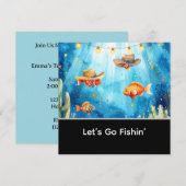 Fish Party Texas themed  招待状 (正面/裏面)