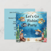 Fish Party Texas themed  招待状 (正面/裏面)