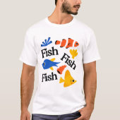 fish pattern art tシャツ (正面)