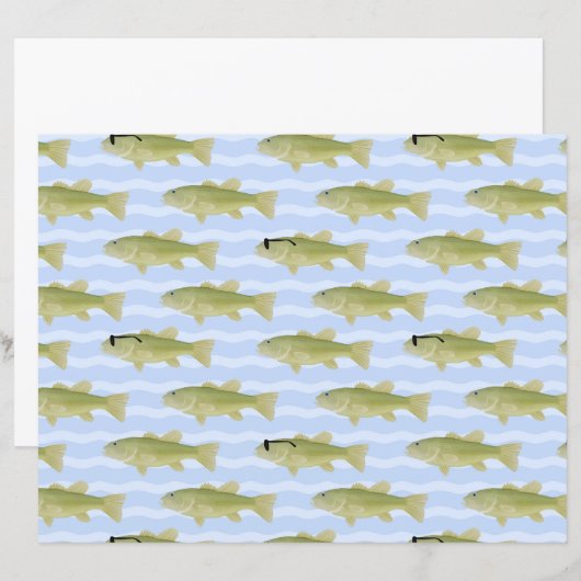fish patterned paper (正面/裏面)