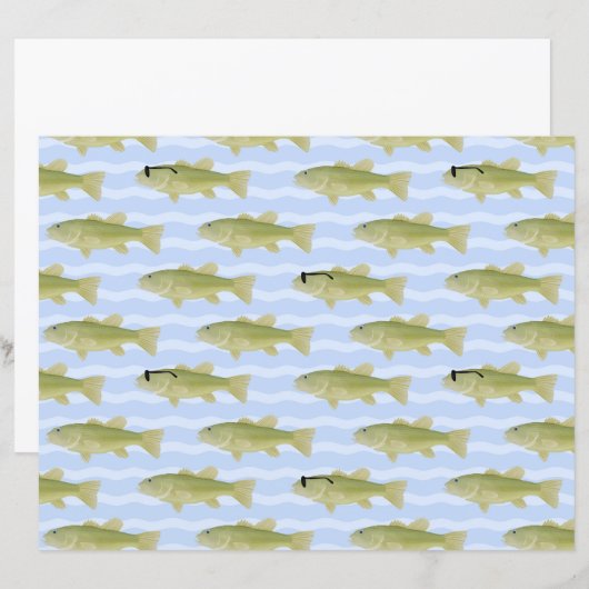 fish patterned paper (正面/裏面)