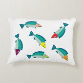 FISH PILLOW, COLOURED FISHES , SOFT TRENDY PILLOW アクセントクッション (裏面)