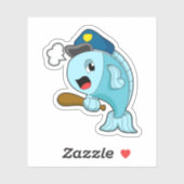 Fish Police officer Police hat シール (シート)