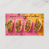 Fish tacos on a colorful background 名刺 (裏面)