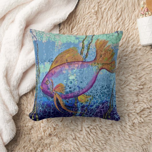 Fish Throw Pillow クッション (ブランケット)