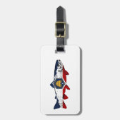 Fish Utah Trout ラゲッジタグ (正面縦)