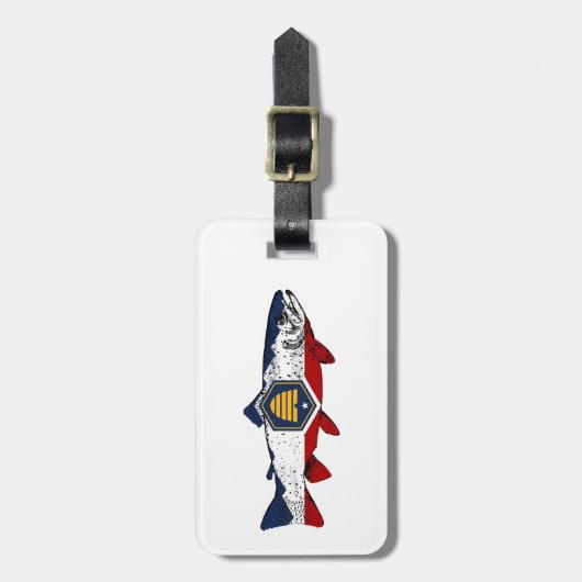 Fish Utah Trout ラゲッジタグ (正面縦)