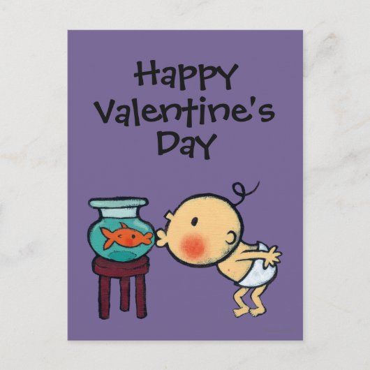 Fishbowlはオレンジ金魚に接吻します シーズンポストカード (正面)