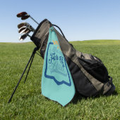 Fisher Art Men And Fish Are A Like ゴルフタオル (グリーン)