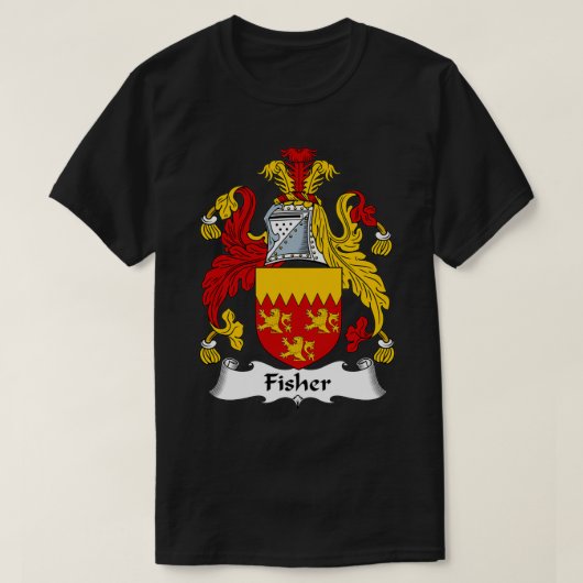 Fisher Coat of Arms Family Crest  Tシャツ (デザイン正面)