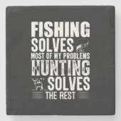 Fisher Fishing Solves Most Of My Problems ストーンコースター (正面)
