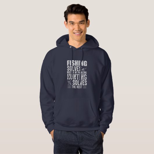 Fisher Fishing Solves Most Of My Problems パーカ (正面フル)
